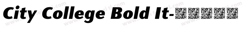 City College Bold It字体转换